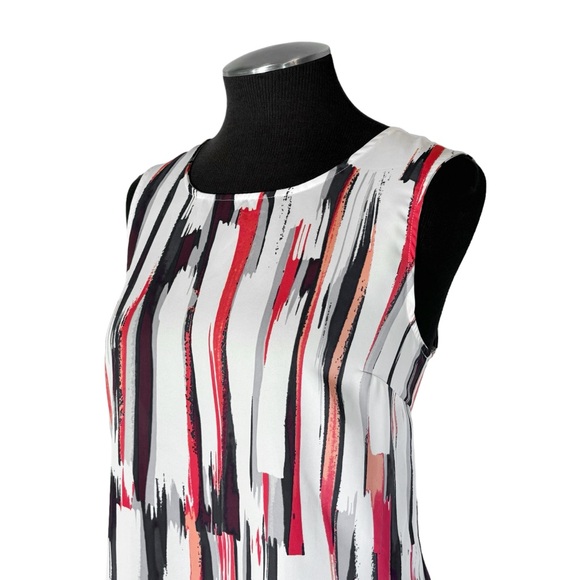DKNY – Vertical Stripe Sleeveless Top – Medium - Picture 8 of 10